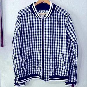*SOLD* *NWT* Merona Gingham Zip-Up Jacket Size XXL